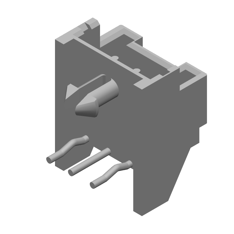 3 Pos 2.5mm RA Solder Header, 4.5A, Tin, Thru-Hole