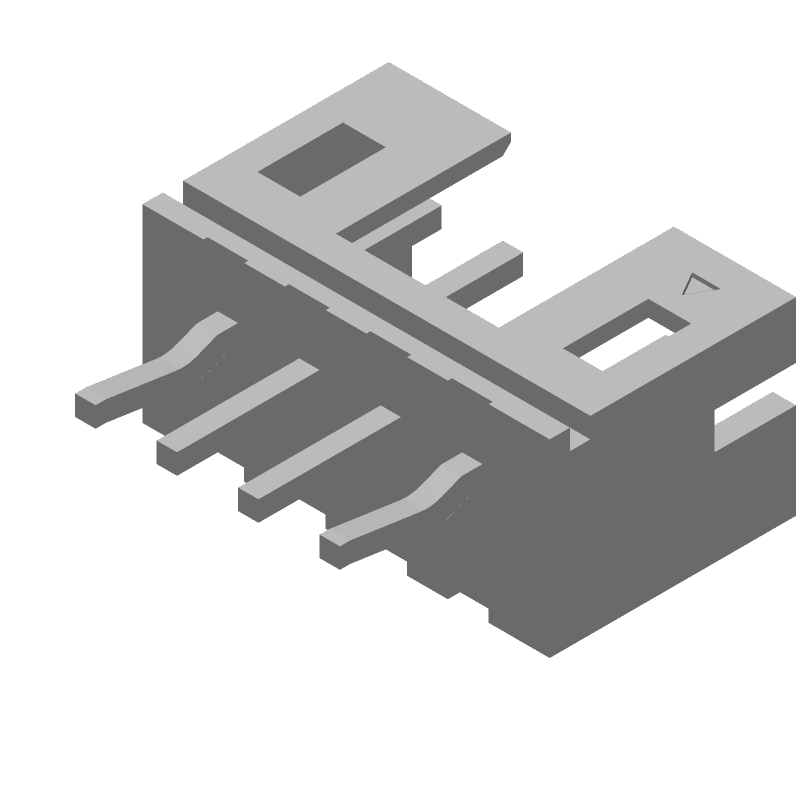 4 Pos 1 Row Male Header, 2mm Pitch, 4A, 250V, Straight, TH