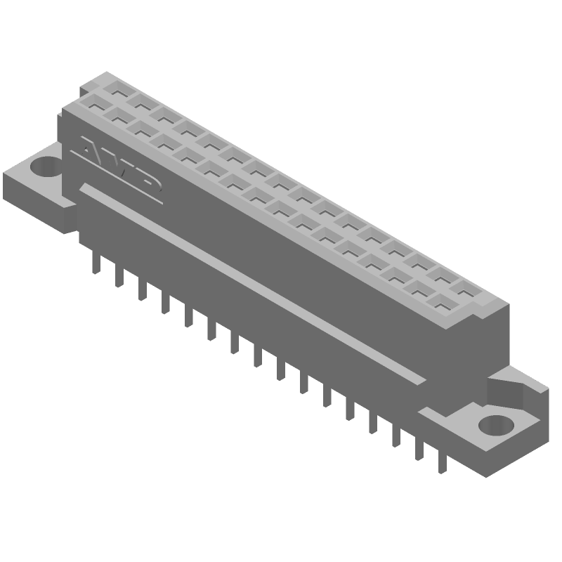 32 Pos 2 Row 2.54mm Pitch Female Receptacle, 1.5A, Gold/Tin/Lead