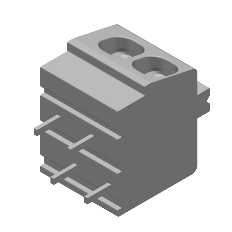 2P 5mm Pitch Screwless Terminal Block, 16A, 300V, Green