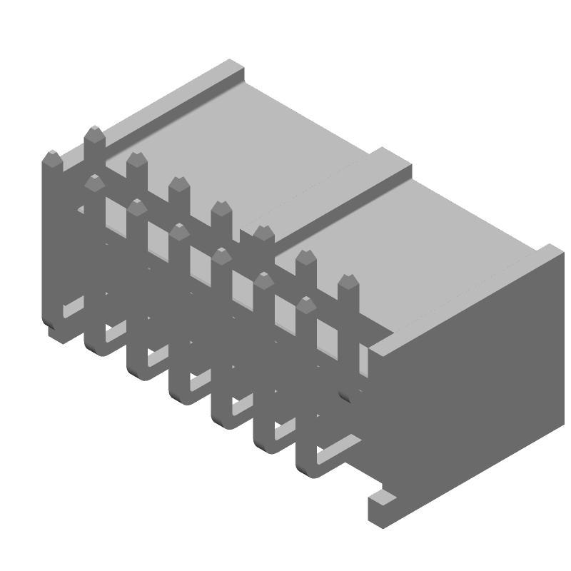 2.54mm RA Header, 14 Pos, 2 Row, Male, Solder, 3A, 350V