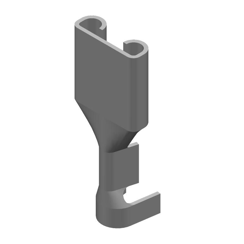 Female Receptacle Terminal, 22-18 AWG, 6.35mm Tab, Tin Plated Brass