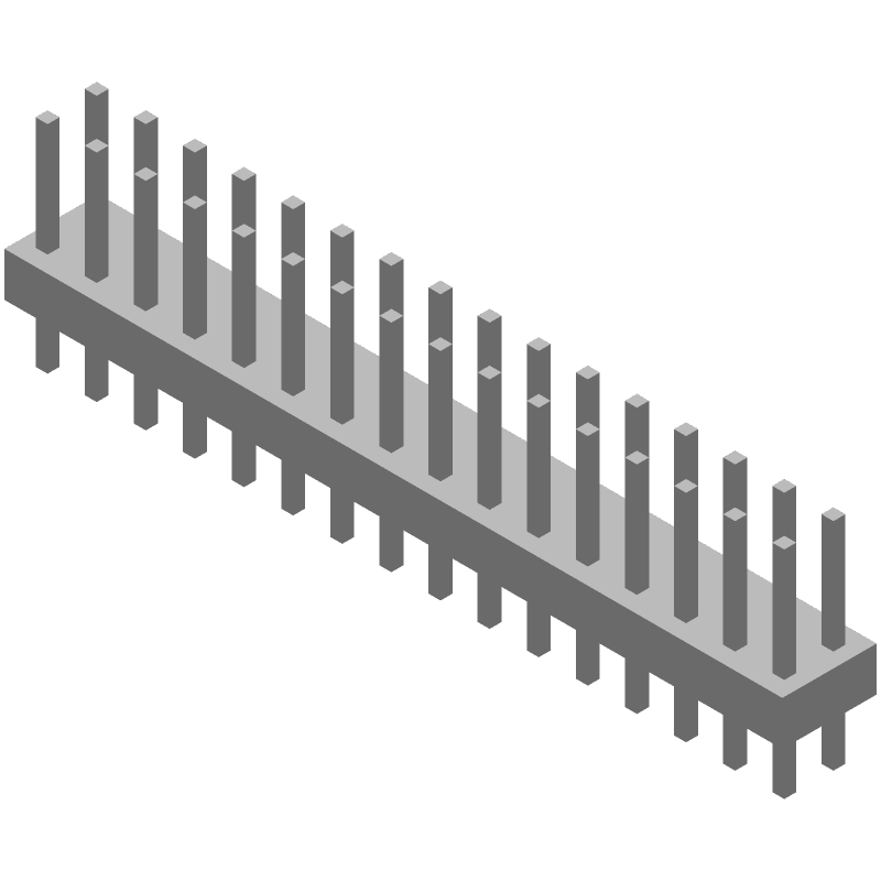 32 Pos 2.54mm Straight Thru-Hole Header Connector
