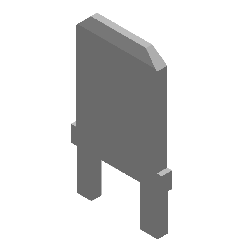 PCB Tab Terminal, Brass/Tin, 0.25" Tab, Through Hole, Straight