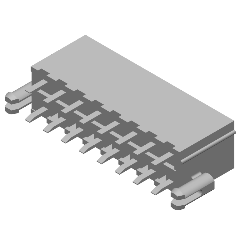 16 Pos Male Pin Power Connector, 6A, 600V, Solder, Through Hole