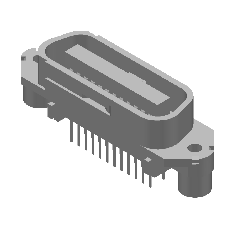 24 Pos IEEE 488 ST Solder Thru-Hole Connector, 2.16mm Pitch