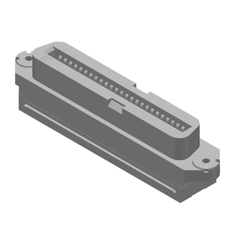 SCSI Receptacle 50 Pos RA IDC 1.27mm Pitch Female Gold