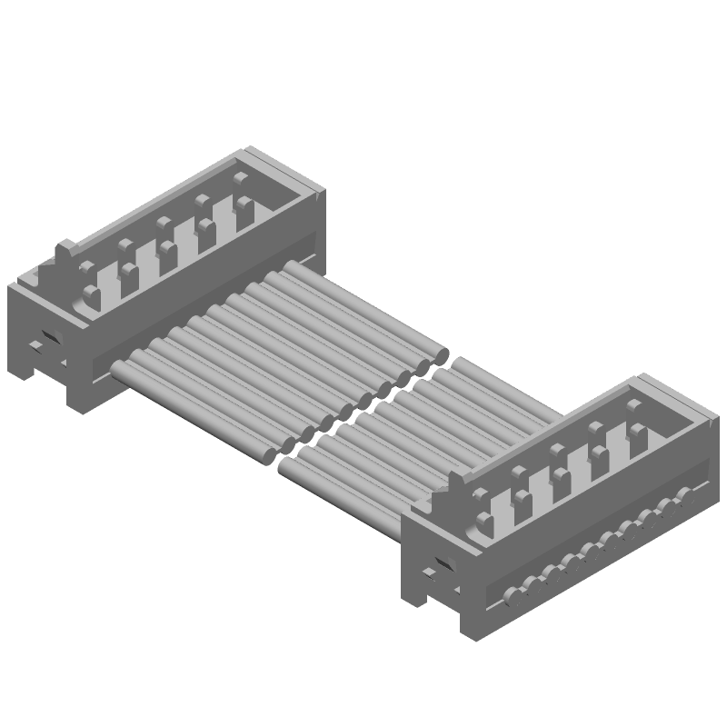 1.27mm Pitch 10 Pos 2 Row Flat Ribbon Cable Assembly