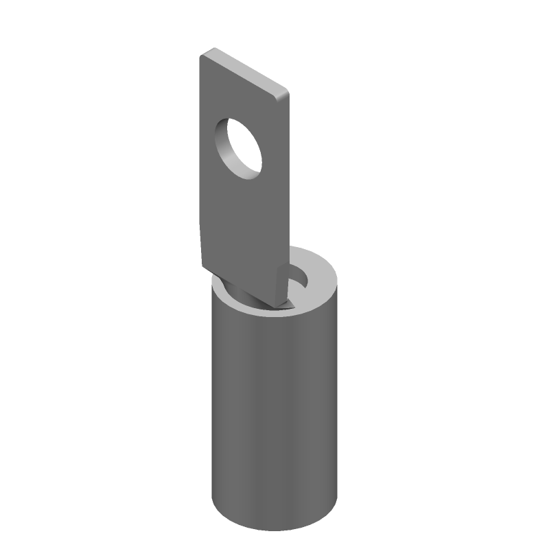 PIDG Rectangular Terminal, 10-12 AWG, Yellow, Tin Plated Copper