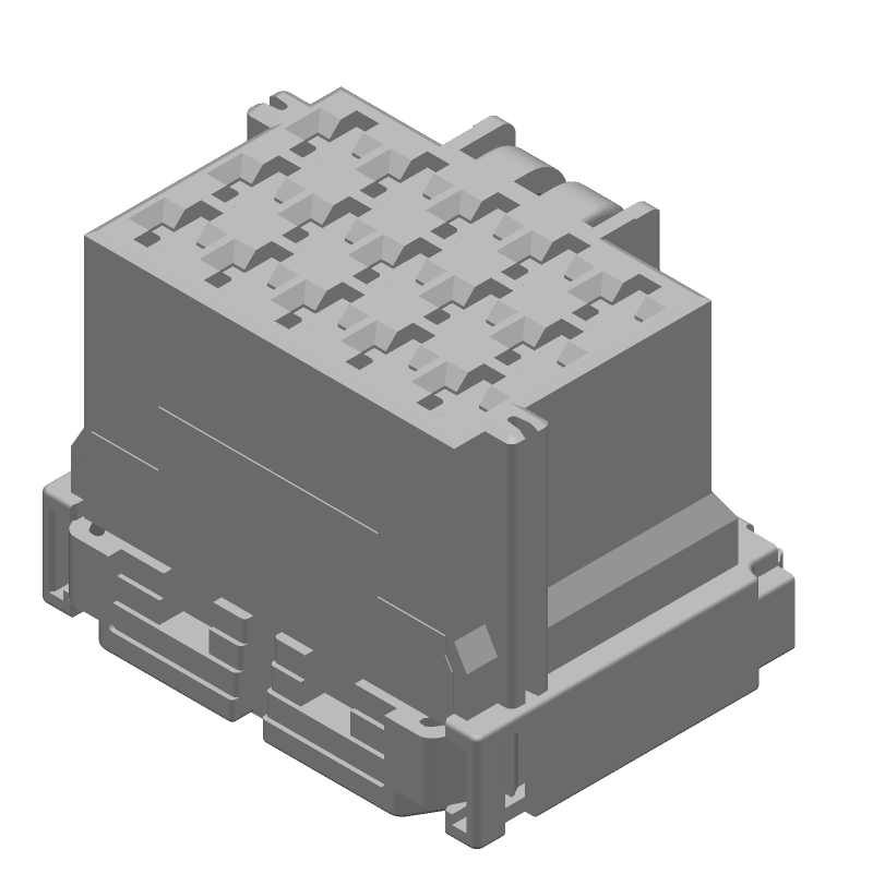 15 Pos Wire-to-Wire Receptacle, Signal, 600V, IP67, PBT