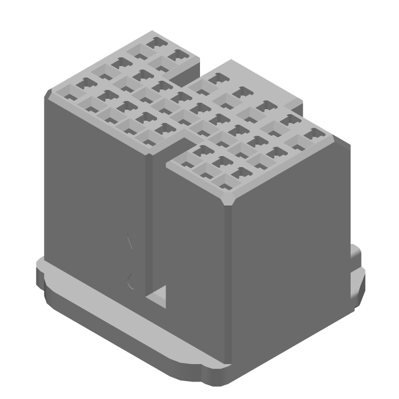 24 Pos Crimp Wire Housing, PBT, Straight, Signal