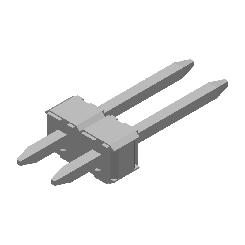 2 Pos Male Header, 1 Row, 2.54mm Pitch, Solder, Straight