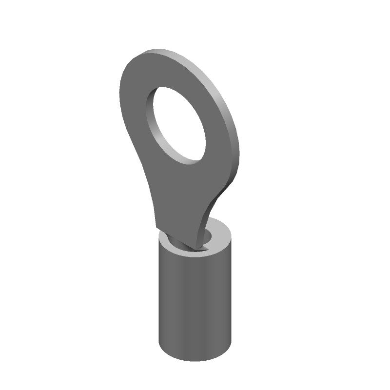 Ring Terminal, 14-16AWG, Copper, Tin Plated, Insulated, 600V