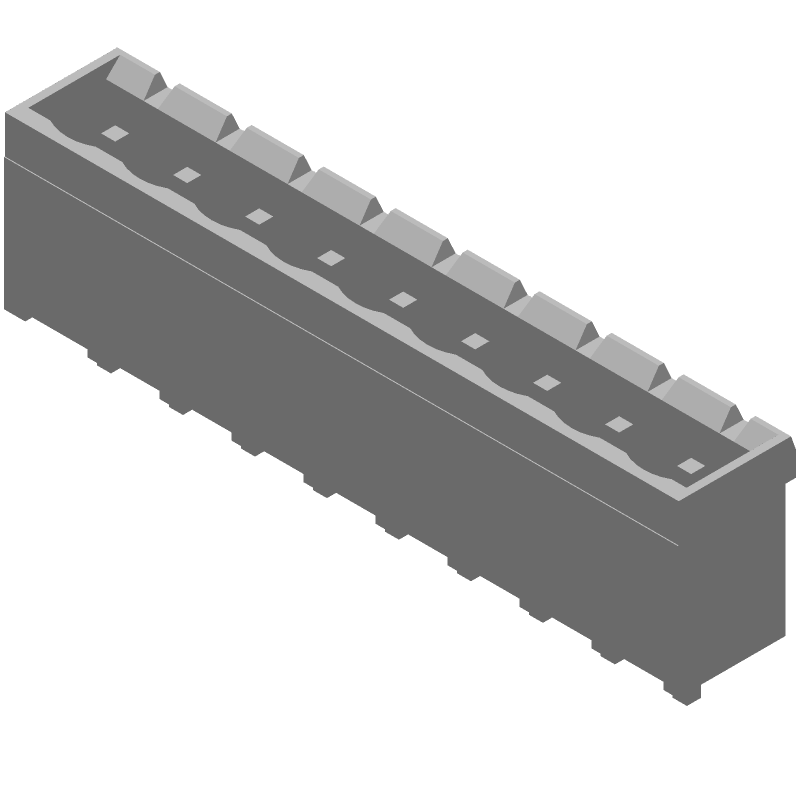 9 Pos Vertical Terminal Block, 5.08mm Pitch, 15A, 300V, Green