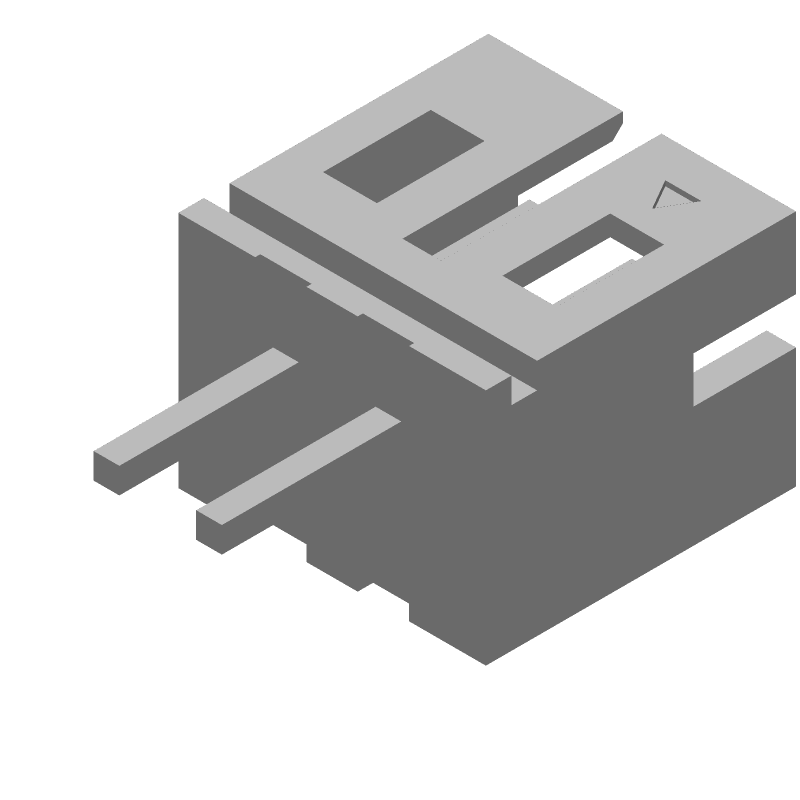 2 Pos Male Header, 2mm Pitch, 4A, 250V, Straight, Solder