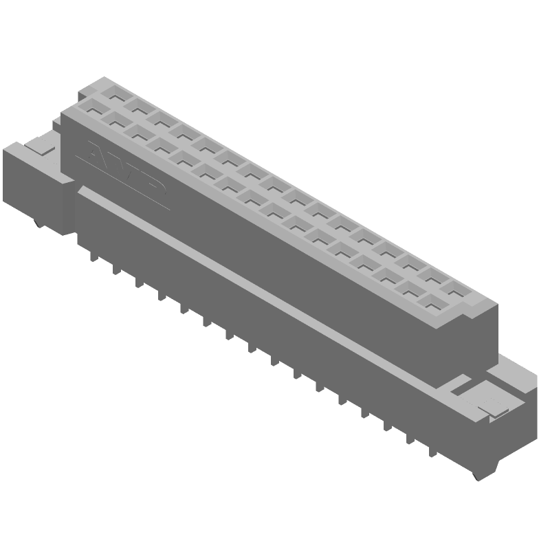 32 Pos 2.54mm DIN 41612 Straight Female Solder Thru-Hole Connector