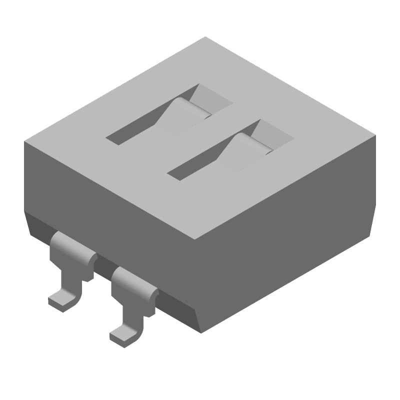 Slide DIP Switch, 2 Pos, SPST, 1A, Gold, SMT, UL94 V-0
