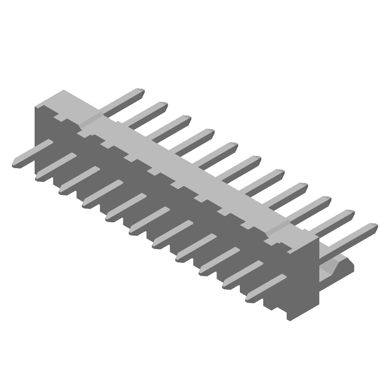 Board Connector, 11 Contact(s), 1 Row(s), Male, Straight, 0.1 inch Pitch, Solder Terminal, Polarized Lck, Red Insulator, Receptacle, LEAD FREE