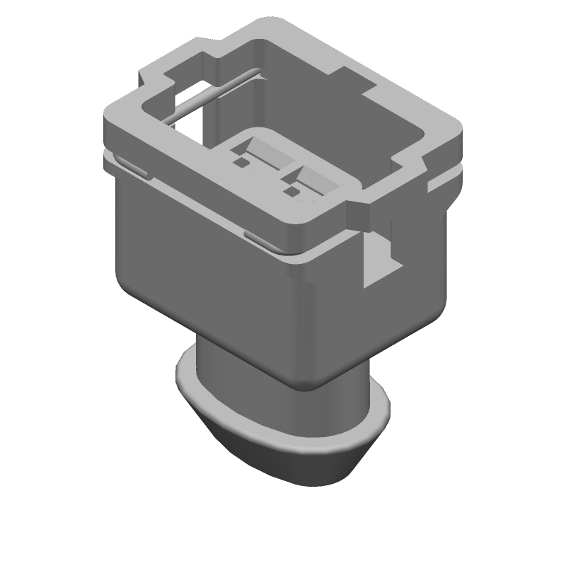 2 Pos 5mm Crimp Wire Housing, Female Socket, Signal, Black