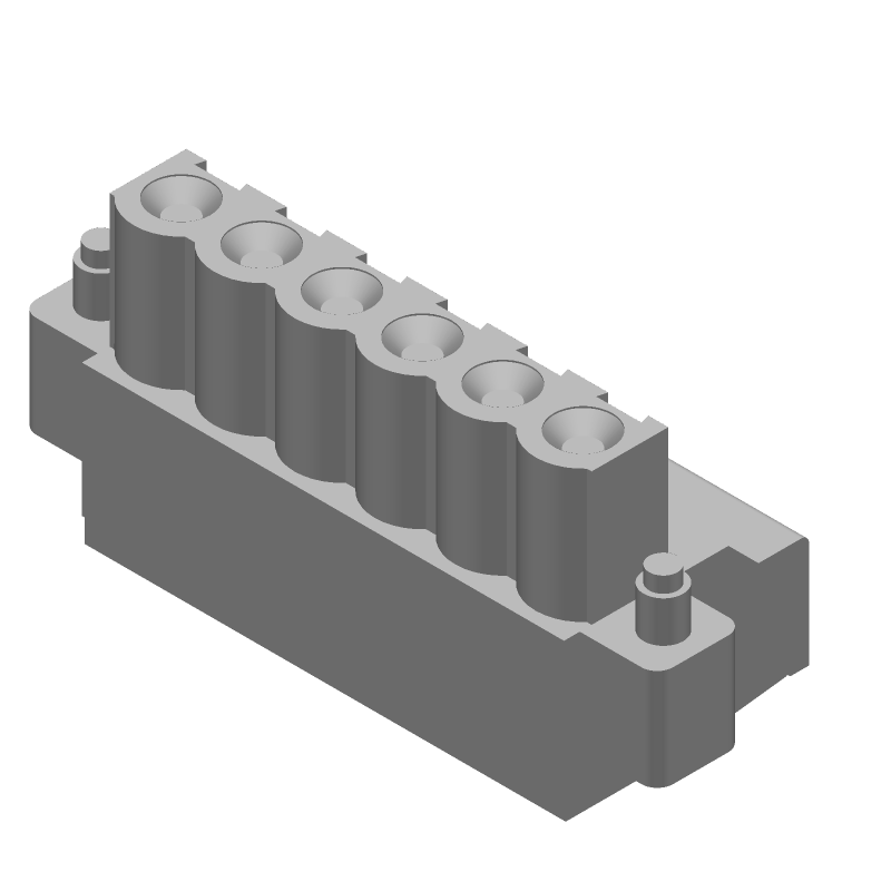 6 Pos 5.08mm Pitch RA Terminal Block, 15A, 300V, Screw, Green