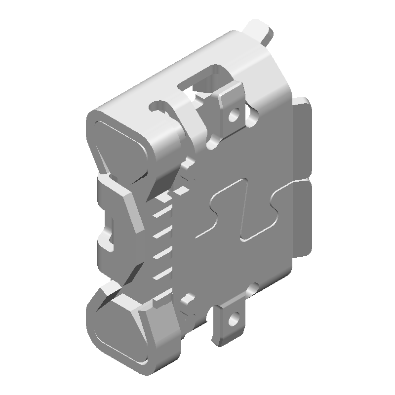 Conn Micro USB 2.0 Type B RCP 5 POS 0.65mm Solder RA SMD 5 Terminal 1 Port T/R