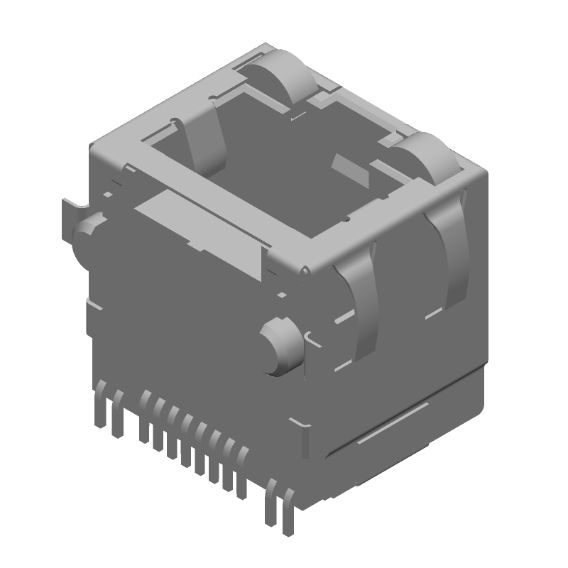 RJ45 Connector, 8P8C, SMT, Shielded, Right Angle, 1.5A, 150V