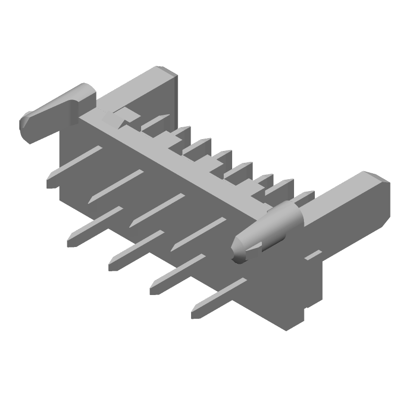 8 Pos 1.27mm Pitch Header, Male, Straight, 1.2A, 250V