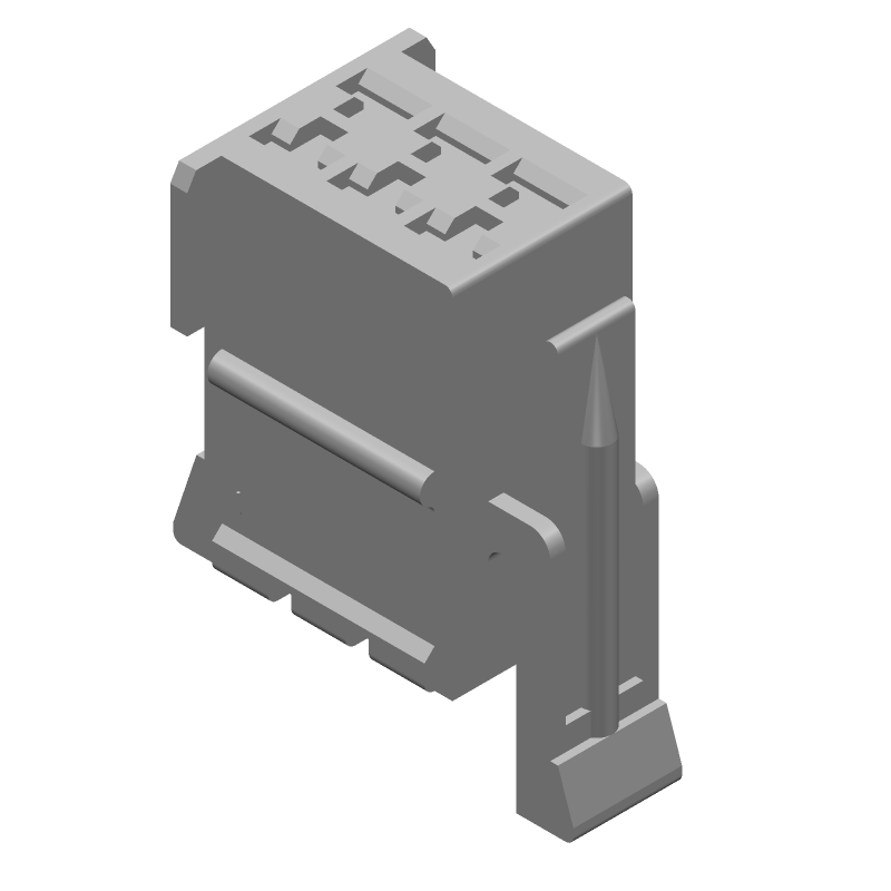6 Pos 2 Row Wire-to-Board Receptacle, Crimp, PBT, Black