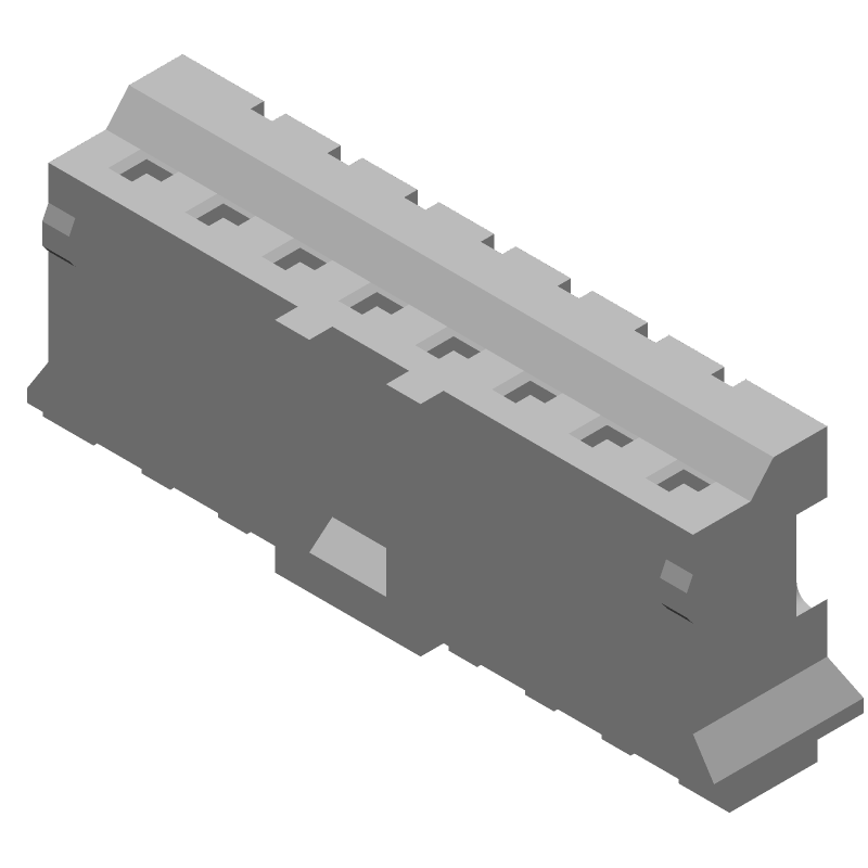 8 Pos 2mm Crimp Wire Housing, Female Socket, 3A