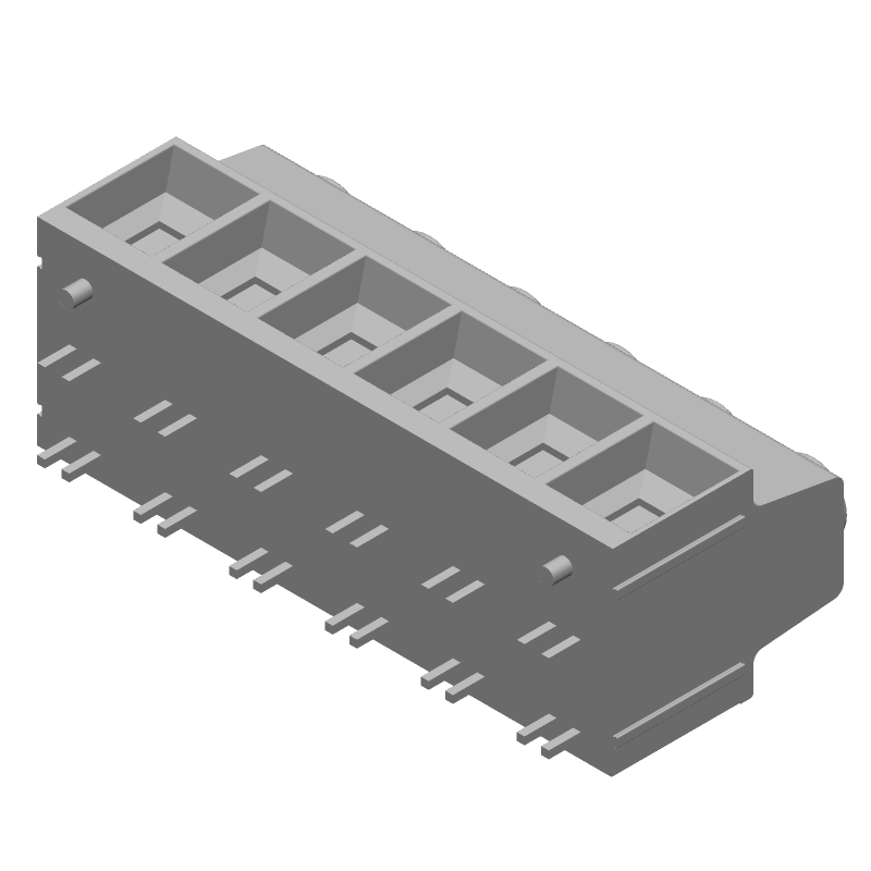6 Pos Terminal Block, 130A, 600V, 15mm Pitch, Thru-Hole, Green