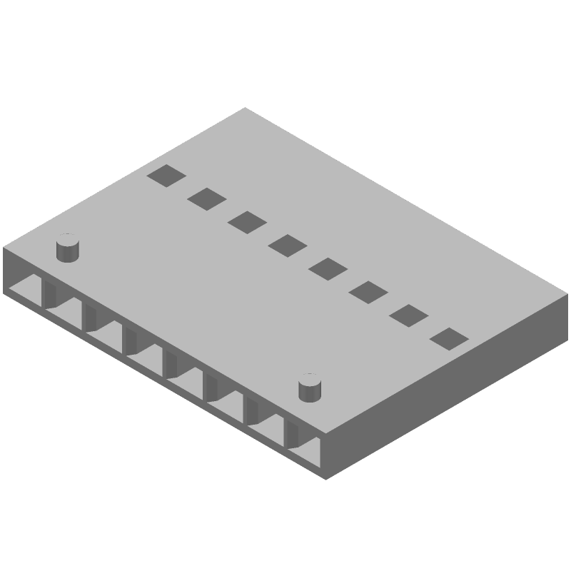 8 Pos 1 Row Female Receptacle, 2.54mm Pitch, Crimp, 3A, 350V