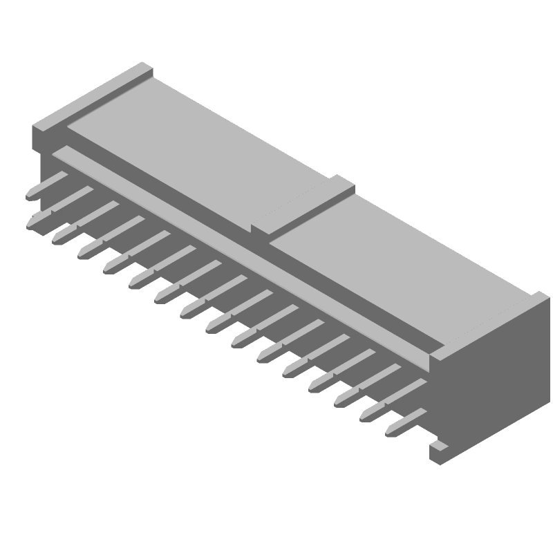30 Pos 2 Row 2.54mm Pitch Male Header Connector, 3A, 350V