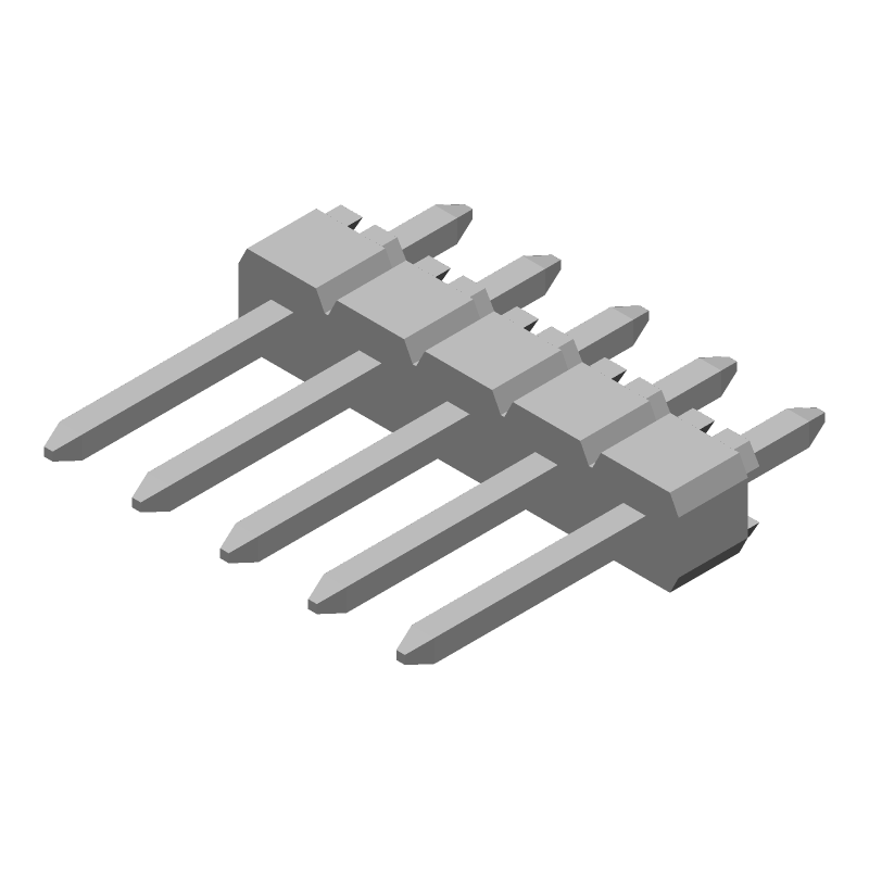 Board Connector, 5 Contact(s), 1 Row(s), Male, Straight, 0.1 inch Pitch, Solder Terminal, Black Insulator, Receptacle, LEAD FREE