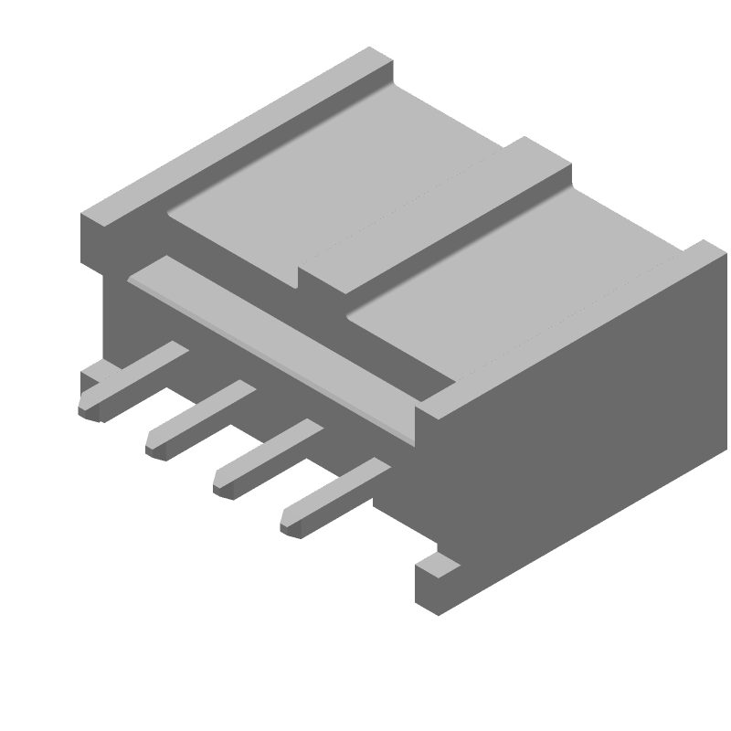 4 Pos 1 Row 2.54mm Pitch Male Header Connector
