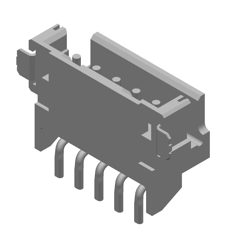 5 Pos 2mm RA Shrouded Header, 4A, Tin, SMD
