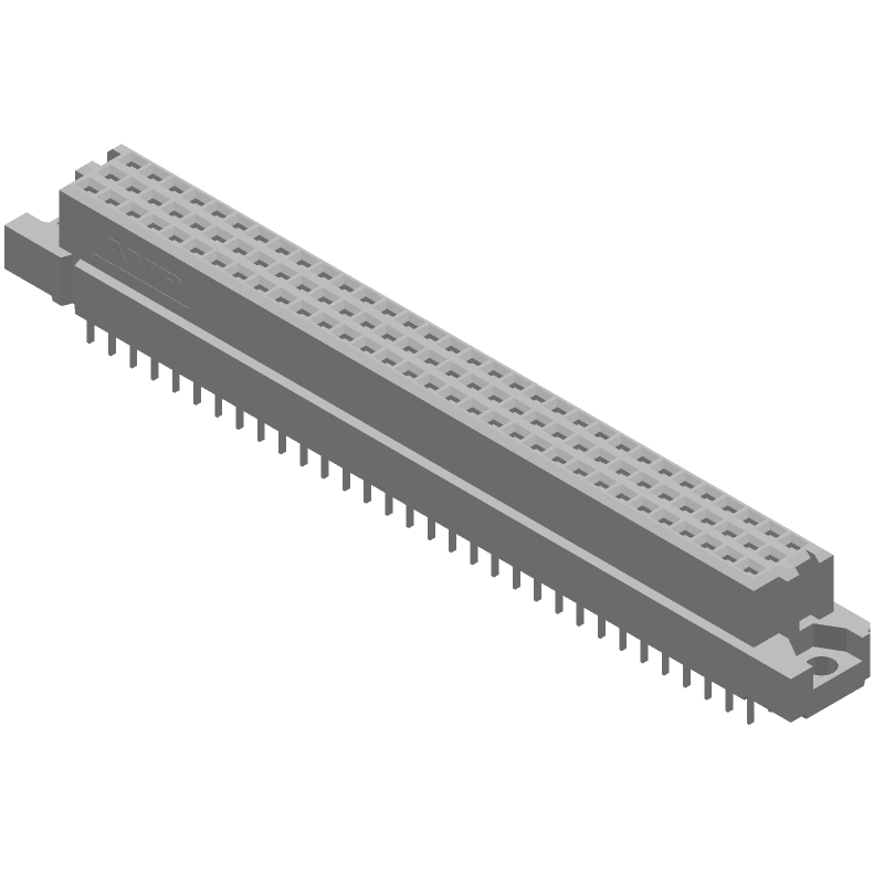 96 Pos 2.54mm Solder ST Receptacle Backplane Connector