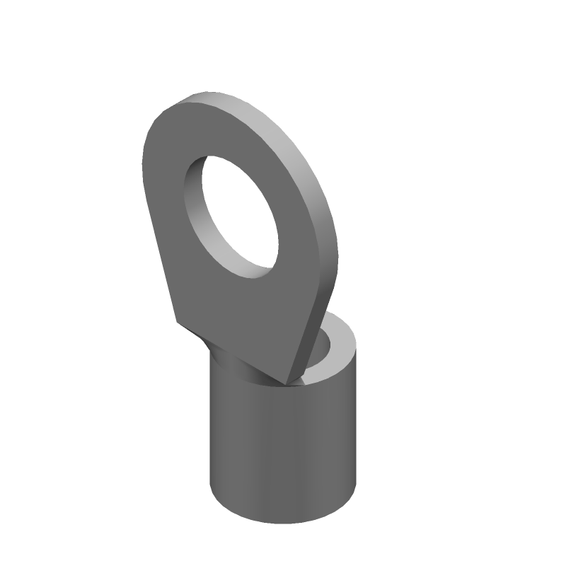 8AWG Copper Ring Terminal, Tin Plated, M6 Stud