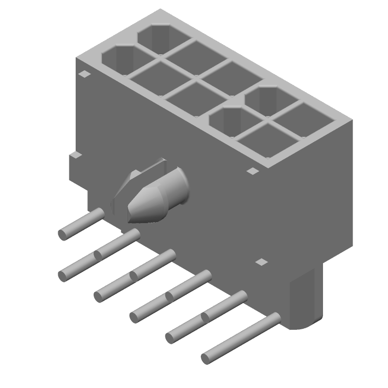 10 Pos Power Connector, Wire-to-Board, 9.5A, 600V, RA, Tin