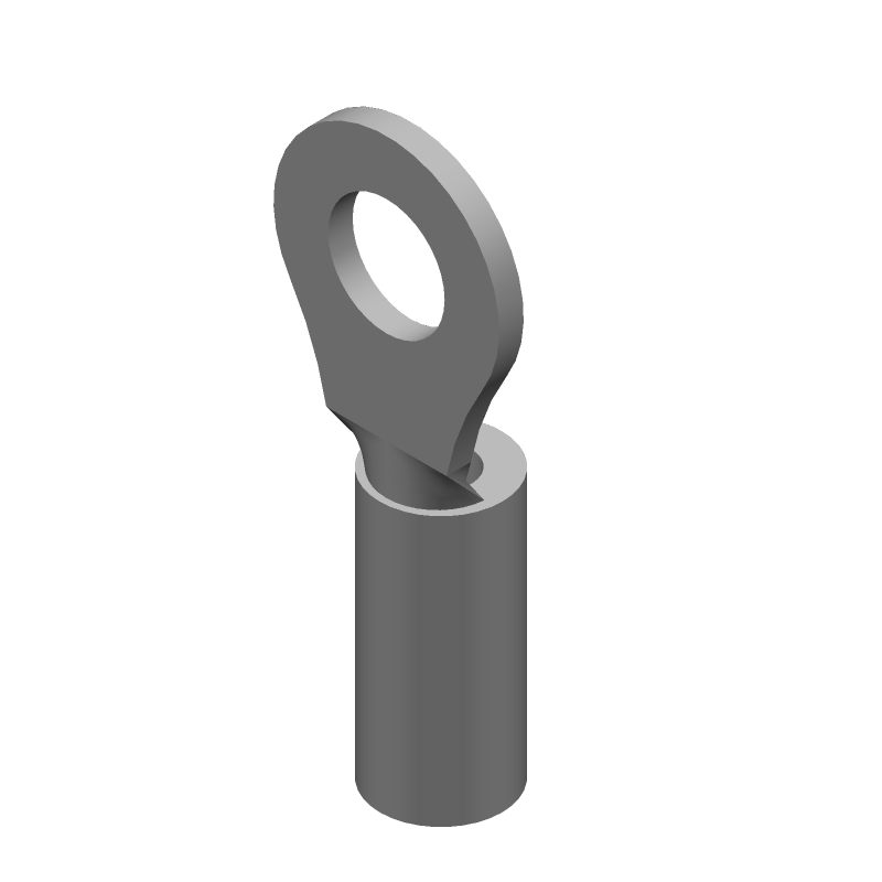 Copper Ring Terminal, 22-16AWG, Tin Plated, Crimp