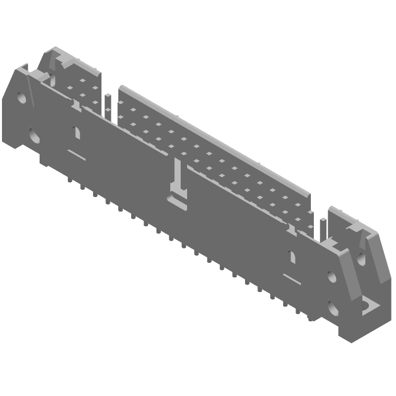 40 Pos 2 Row 2.54mm Pitch Vertical Header, 1A, Gold/Pd, UL94 V-0