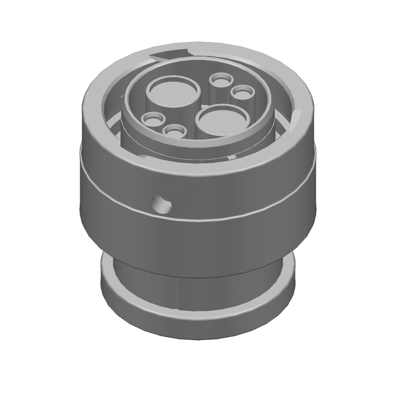 6 Pos Circular Connector, Crimp, ST, Cable Mount