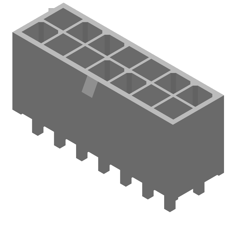 14 Pos 9A 600V Wire-to-Board Header, Straight, Through Hole, Tin