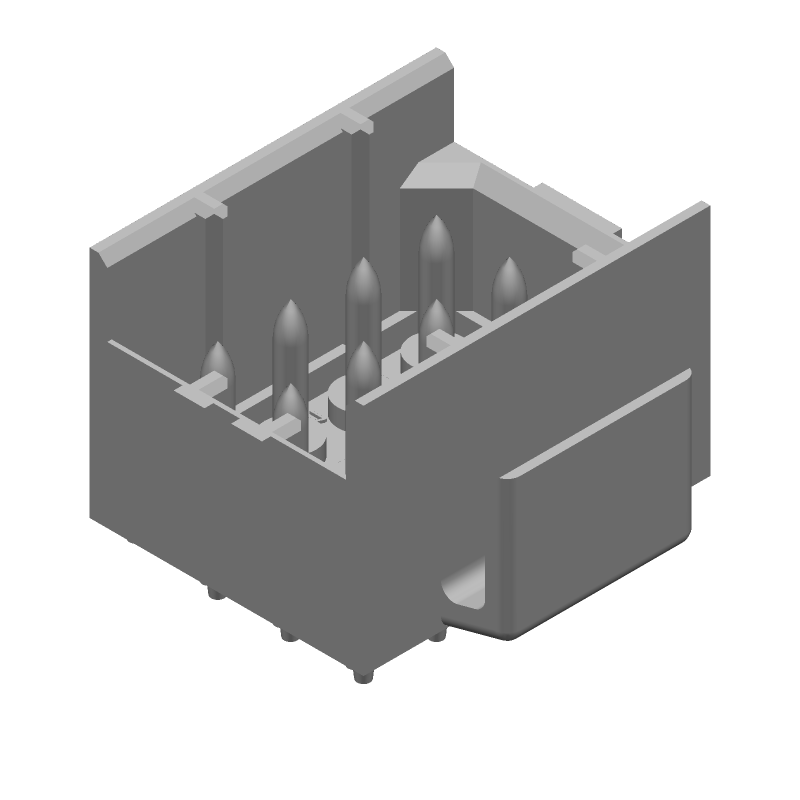 12 Pos Power Header, 9A, Gold Pin, Straight, Red, TH