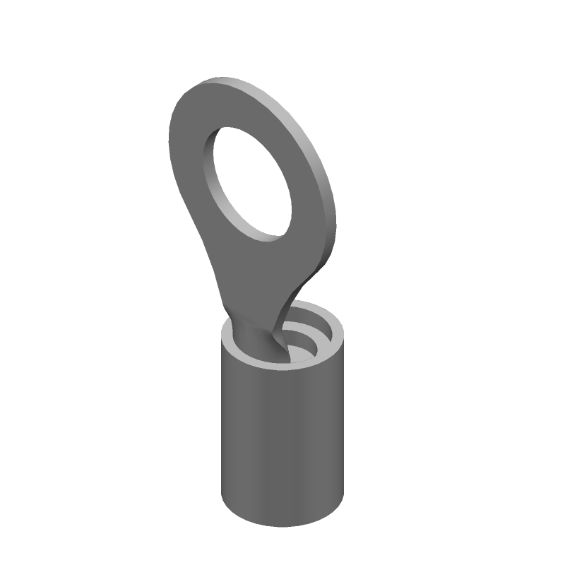 PIDG Ring Terminal, 14-16AWG, Copper/Tin, Insulated, 300V