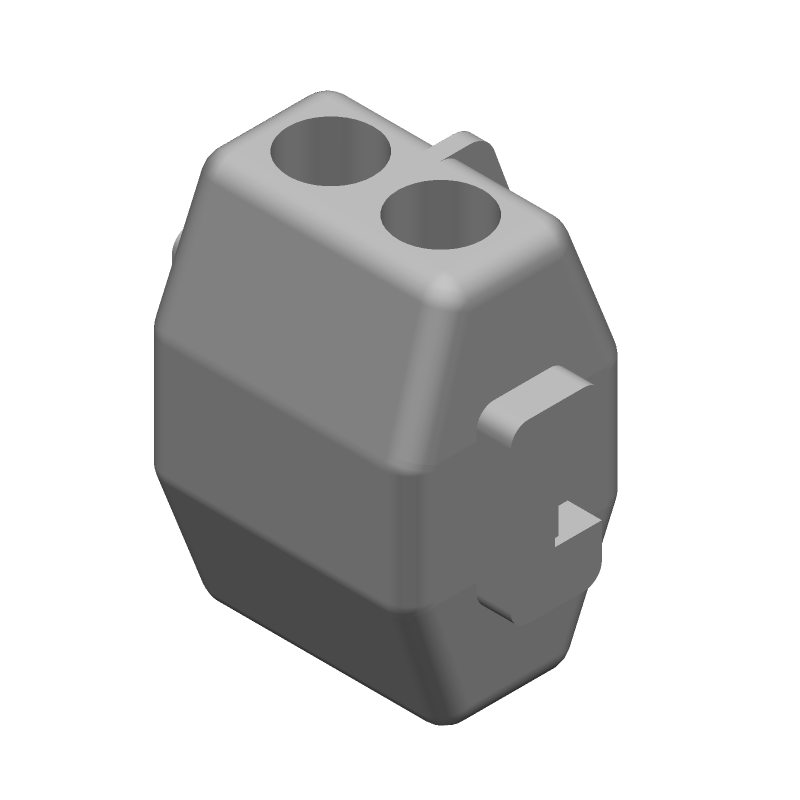 Female IDC Connector, Brass, Tin Plated, 14-18 AWG, Blue