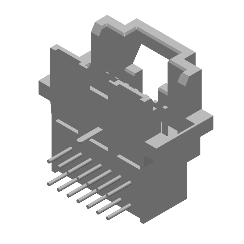 14 Pos 1.27mm RA Shrouded Header, Gold, 30V