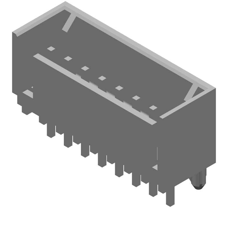 8 Pos 2.54mm Shrouded Header, Male, Straight, Thru-Hole, 5A