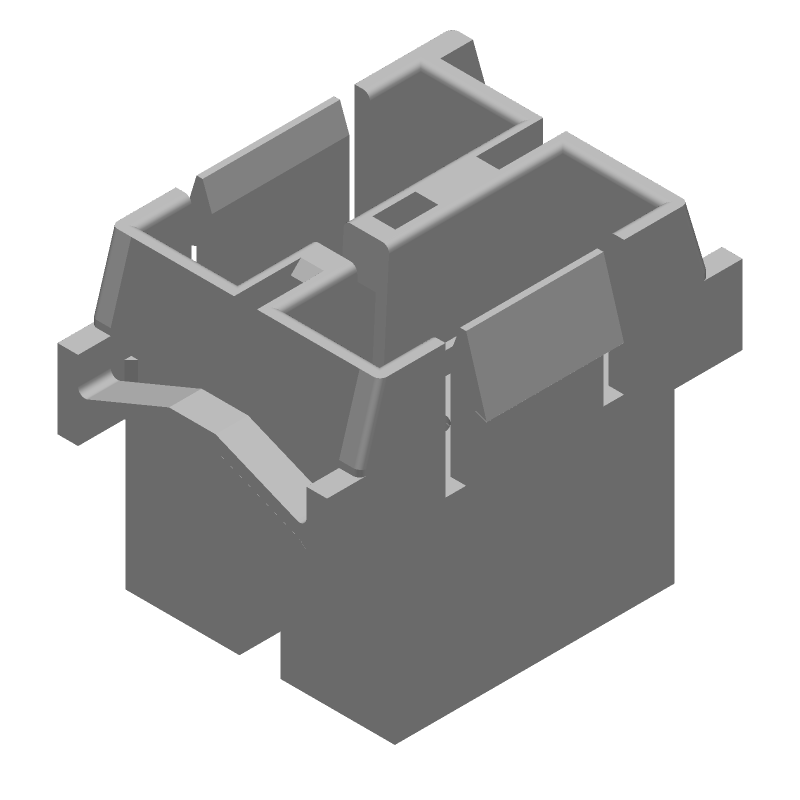8 Pos Rectangular Connector, Wire-to-Wire, Black, UL94 V-2