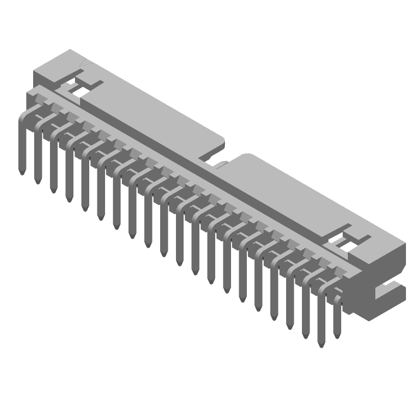 40 Pos 2 Row RA Header, 2mm Pitch, Gold Plated