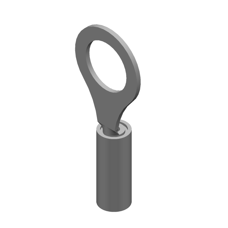 Ring Terminal, 22-26AWG, Copper, Tin, Insulated, 300V